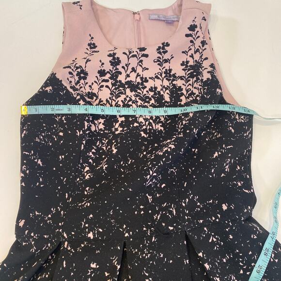 Luxe by Carmen Marc Valvo Midi Fit & Flare Dress Sz 4 Pink Black - Picture 9 of 16